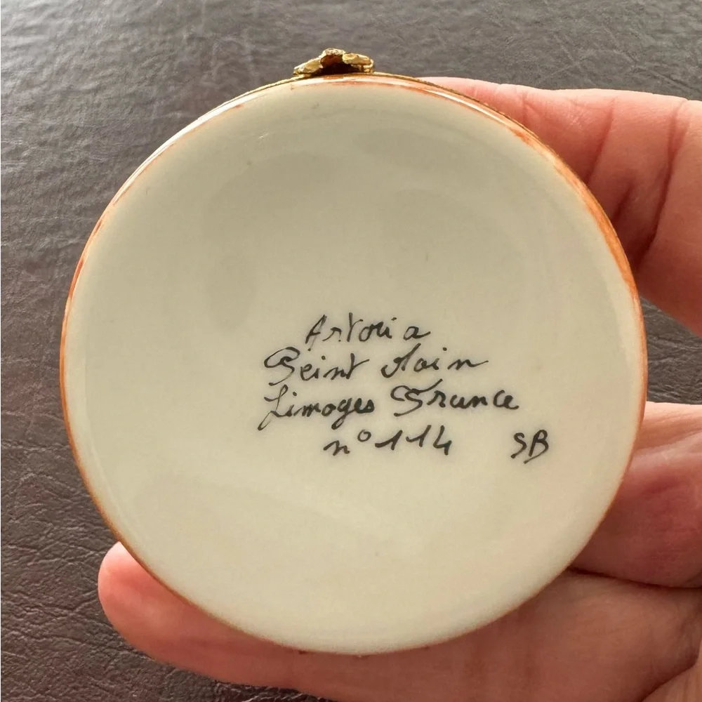 Limoges Barn Owl Trinket Box - Picture 4 of 4